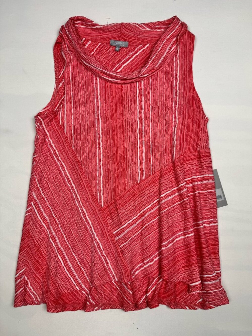 Habitat Clothes To Live In Sleeveless Cowl Neck Tunic Top Melon Size L NWT